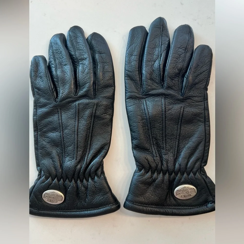 Harley-Davidson Black Leather Riding Gloves